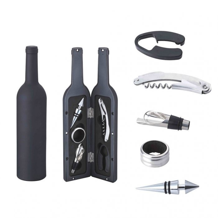 Set 6 accesorii pentru vin bomann bhwo01, forma de sticla