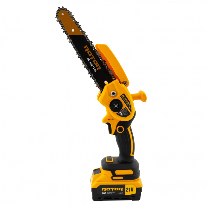 Set Minifierastrau + Foarfeca de taiat crengi Rotor, 21V/ 3Ah, 500/600W, 4500RPM, 2 Acumulatori inclusi [5]