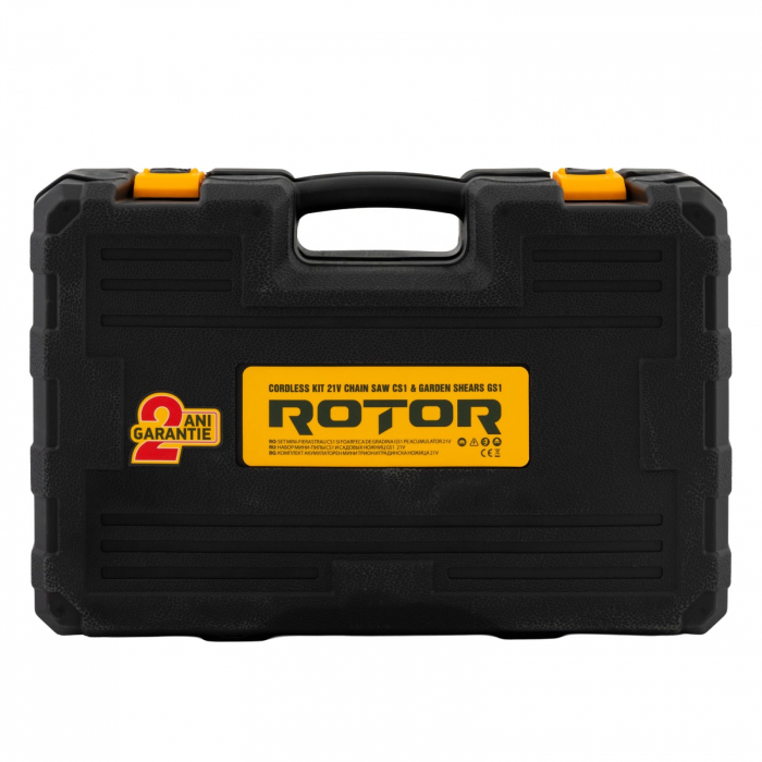 Set Minifierastrau + Foarfeca de taiat crengi Rotor, 21V/ 3Ah, 500/600W, 4500RPM, 2 Acumulatori inclusi [12]