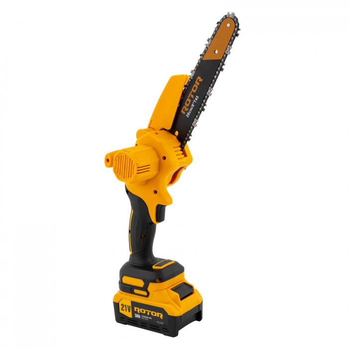 Set Minifierastrau + Foarfeca de taiat crengi Rotor, 21V/ 3Ah, 500/600W, 4500RPM, 2 Acumulatori inclusi [4]