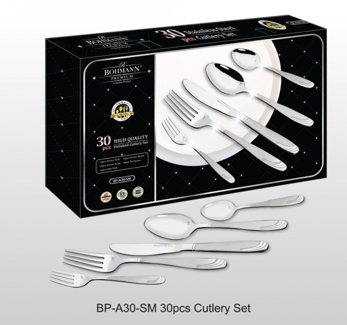 Set tacamuri 30 piese Bohmann Premium BPA30-SM, Otel inoxidabil [3]