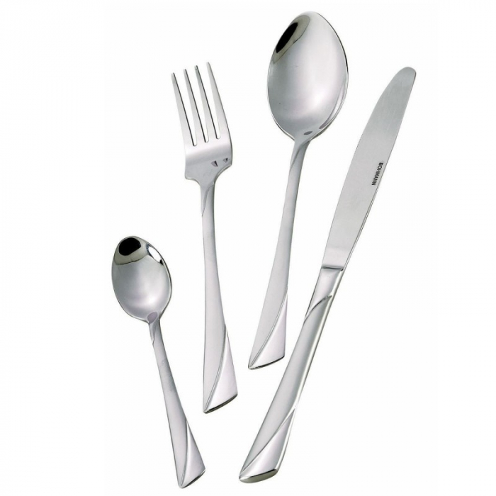 Set tacamuri 72 piese Bohmann, Model oglinda, inox, Diplomat negru/maro [2]