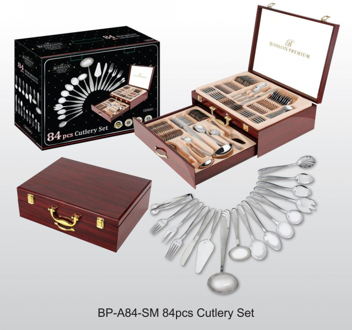 Set tacamuri 84 piese Bohmann Premium BPA84-SM, Otel inoxidabil [2]