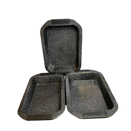 Set tavi de copt 3 piese Royalty Line RL-CC3, Marmura, Ø36/40.5/46, Negru [2]
