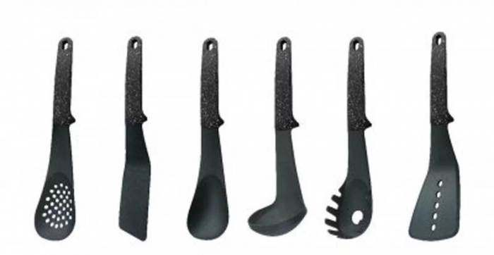 Set ustensile bucatarie cu suport Royalty Line RL-U05, Negru [2]