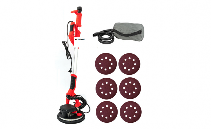 Slefuitor pereti tip girafa SPARTAN XL1400, 1400W, extensibil, cu aspirator si led [2]