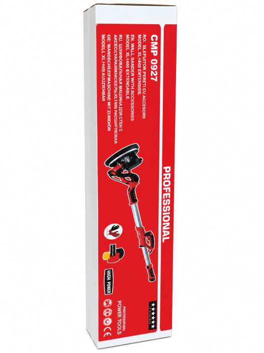 Slefuitor pereti tip girafa ALTAI CAMPION PRO XL1400, 1400W, extensibil, LED, 225mm + Accesorii incluse [2]