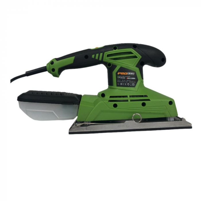 Slefuitor cu vibratii Procraft PV650 Industrial, 650W, 12000 rpm, 230x115 mm, recipient colectare [2]