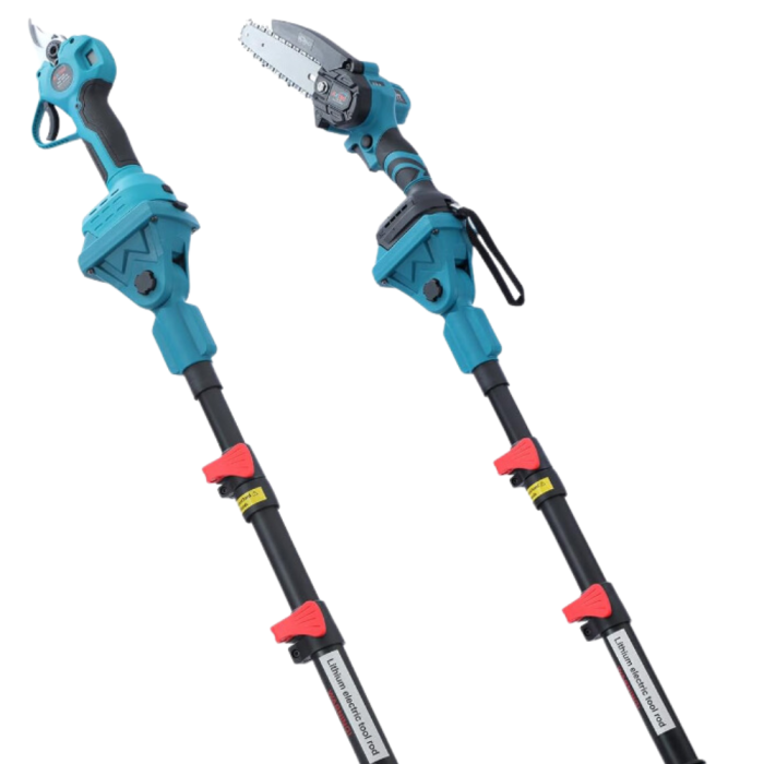 Tija extensibila minidrujba electrica si foarfeca de gradina  DDT-KRISTAL lungime maxima 2m compatibil baterii pe sina [6]