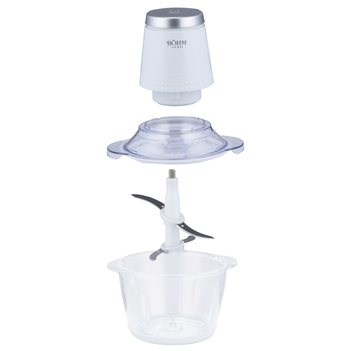 Tocator de alimente BOHM Home BFCG40W12, 400 W, recipient din sticla 1,2 L, 4 lame [6]