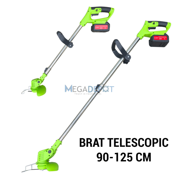 Trimmer electric pe acumulator Nowa, 48V, 2 acumulatori 6000mAh, brat telescopic 90-125 cm, diametru taiere 300 mm, 12 componente [4]