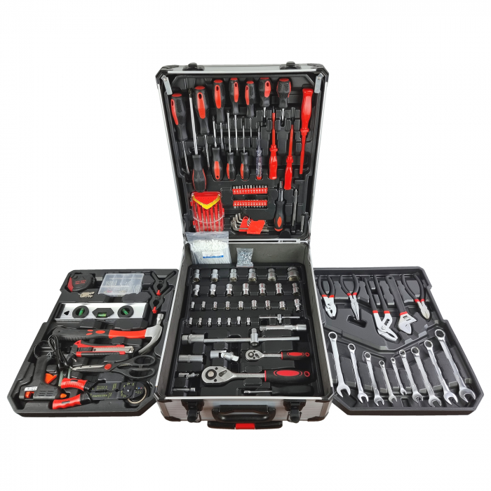 Trusa de scule Profesionala MegaGarden, 494 piese, Crom Vanadium, cu troler [2]