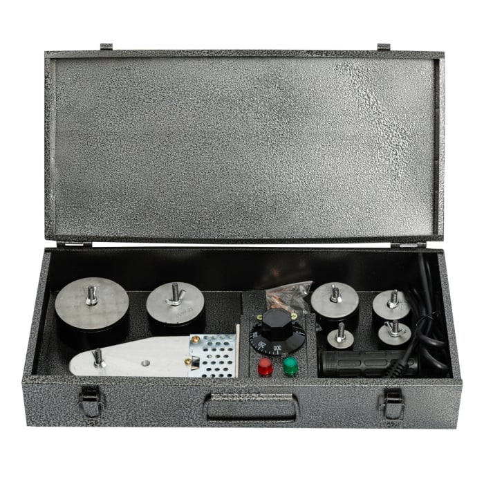 Trusa de lipit tevi DDT PP-R 20-63, cutie metalica, 6 accesorii, 600 W [2]