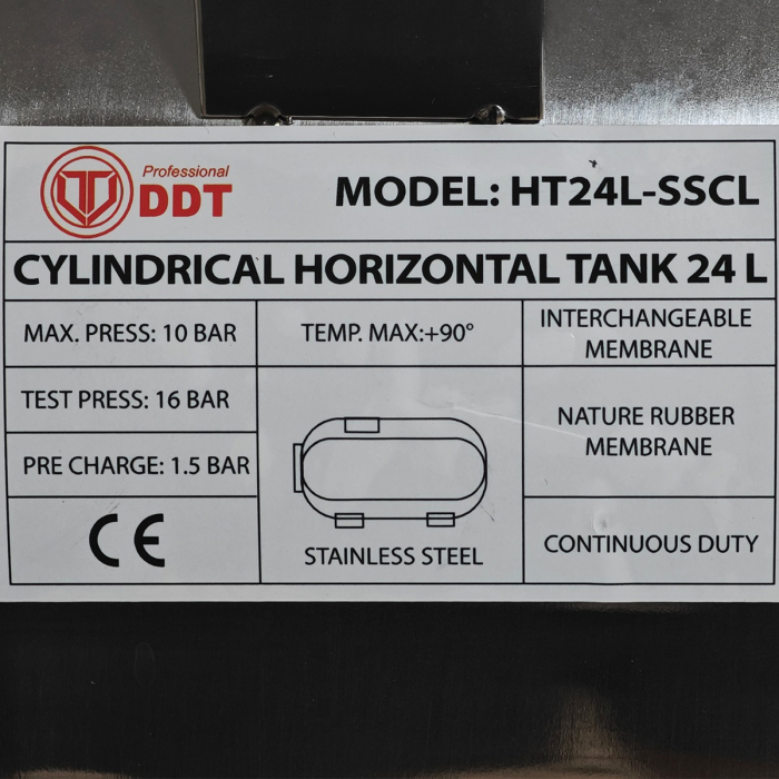Vas expansiune hidrofor 24 litri Inox DDT, Rezervor tip butelie cu Membrana Inclusa [2]