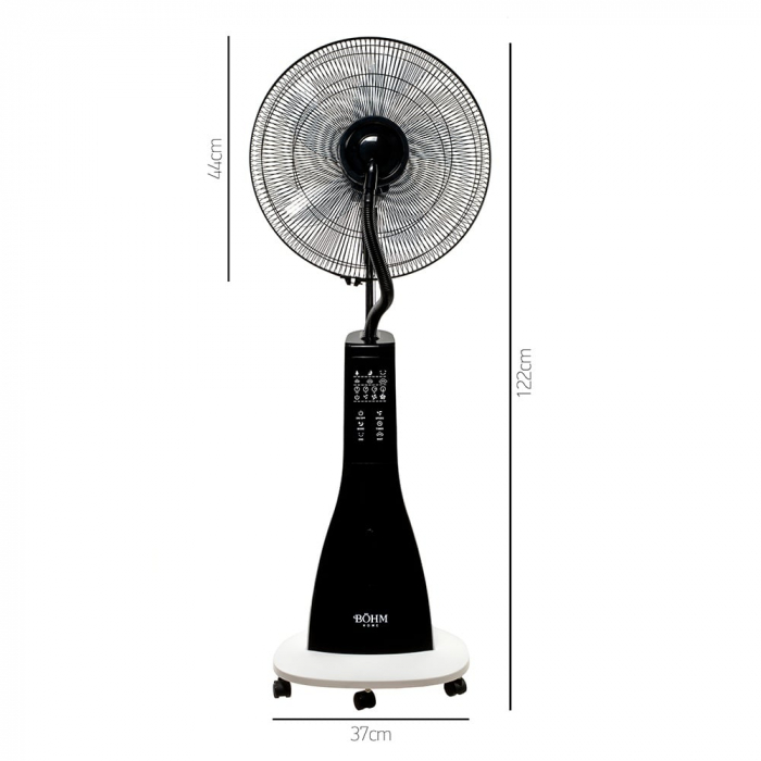 Ventilator cu pulverizare apa si umidificare Bohm 16", 90W, 3 viteze, Functie de oscilatie 75°, 3 Functii ceata [2]