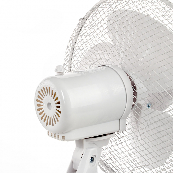 Ventilator de birou Bohm 12", 40W, 3 viteze, cablu 1.5m, Alb [6]