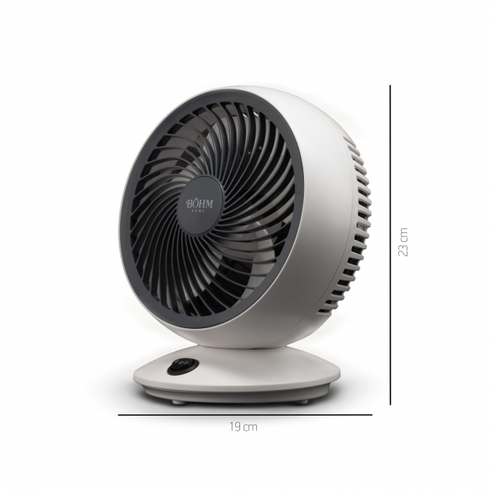 Ventilator de birou Bohm 6", 3W, 2 viteze, incarcare USB,  Unghi de inclinare 45° [2]
