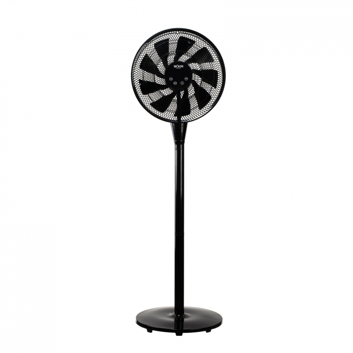 Ventilator de podea Bohm 16", 25W, 8 viteze, Inaltime reglabila 129cm, Ecran LED, Telecomanda, Negru [2]