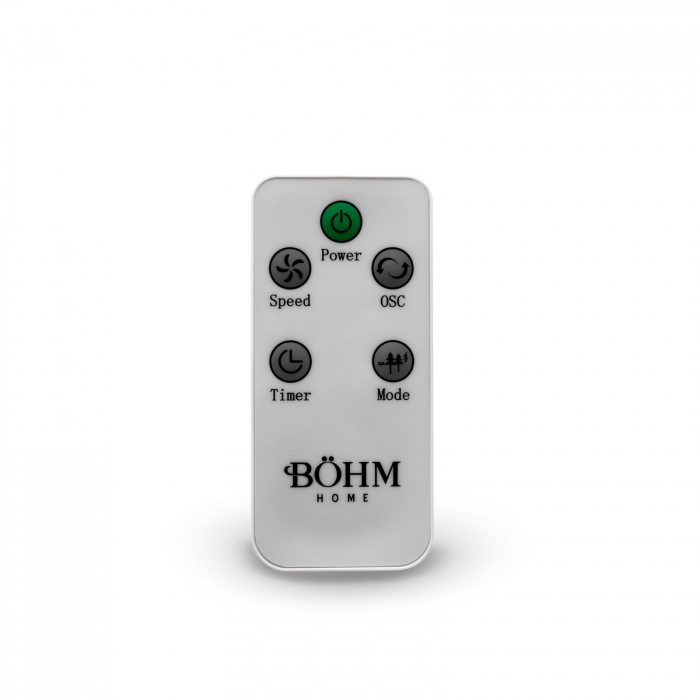Ventilator turn Bohm 32", 45W, 3 viteze, Functie de oscilatie 70°, Indicator LED, Telecomanda, Alb [7]