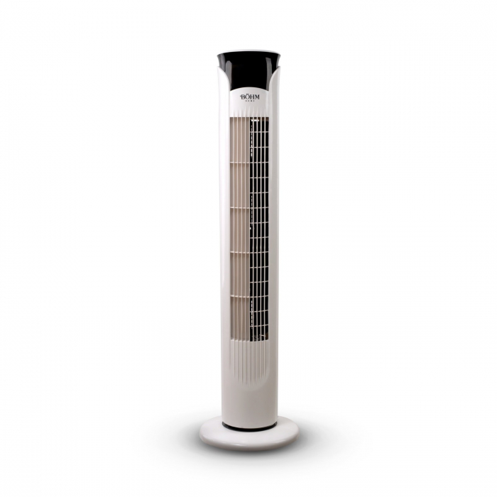 Ventilator turn Bohm 32", 45W, 3 viteze, Functie de oscilatie 70°, Indicator LED, Telecomanda, Alb [3]