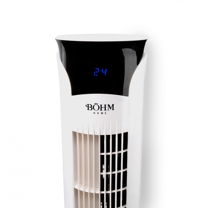 Ventilator turn Bohm 32", 45W, 3 viteze, Functie de oscilatie 70°, Indicator LED, Telecomanda, Alb [4]