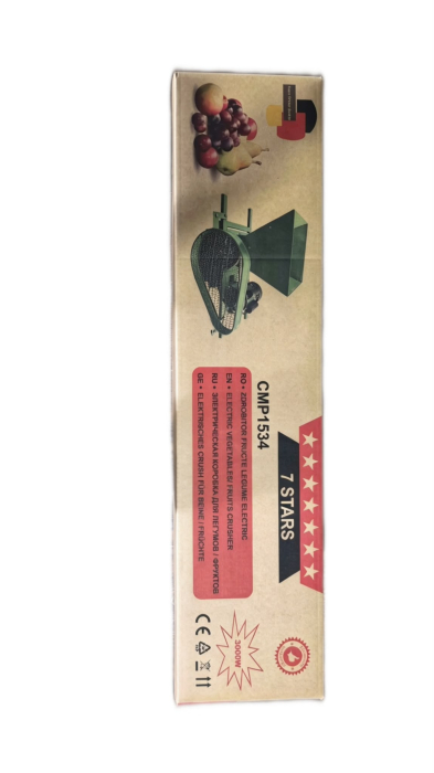 Zdrobitor electric de struguri Altai, 3000W, Volum cuva 25L, Productivitate 300-550Kg/h, Tambur poliamida [14]