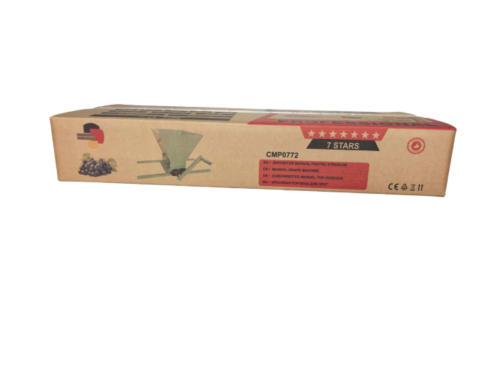 Zdrobitor manual de struguri Altai, Volum cuva 25L, Productivitate 180Kg/h, Tambur poliamida [5]
