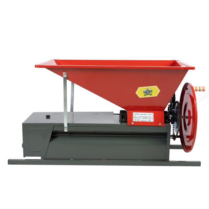 Zdrobitor manual de struguri/ Desciorchinator DG04C, Micul Fermier GF-2187, 500 kg/h, 65L, Rosu/Gri [5]