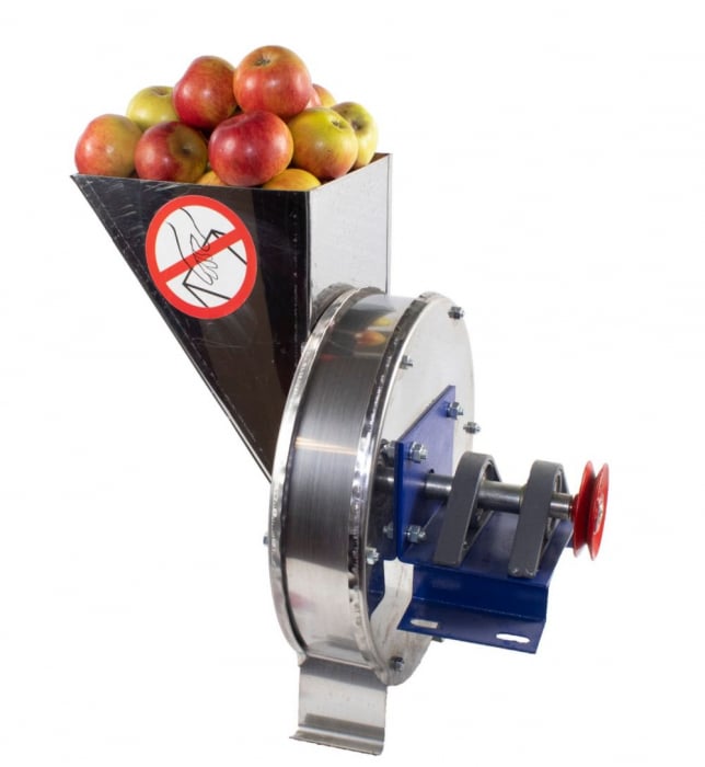 Zdrobitor manual Vinita, Inox, >14kg la 60 rotatii, Capacitate 6L , Fulie atasare motor [4]