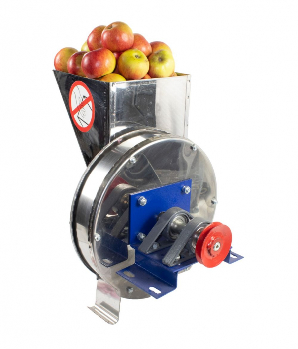 Zdrobitor manual Vinita, Inox, >14kg la 60 rotatii, Capacitate 6L , Fulie atasare motor [3]