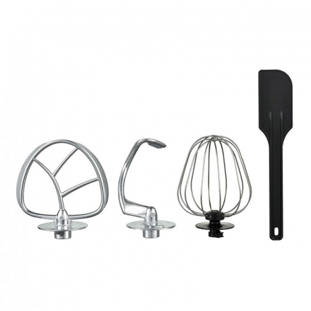 Mixer cu bol Voltz V51115G, 1600W, 6 viteze, Bol inox 5L, Tel/Carlig/Paleta/Spatula, Negru [5]