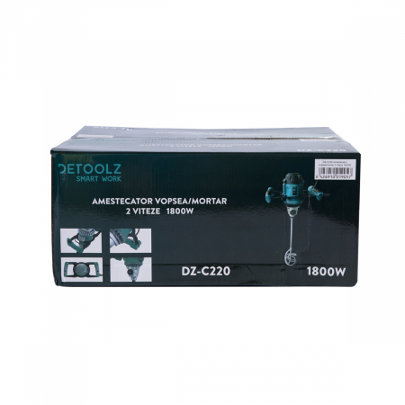 Amestecator de tip mixer Detoolz DZ-C220, vopsea/mortar/ glet, 1800W, PaletaØ120mm, 2 viteze [4]
