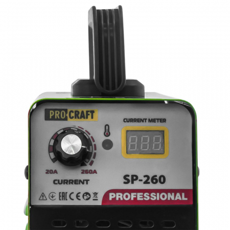 Invertor Sudura Procraft SP 260 Heavy Duty, Masca automata cu cristale lichide, 260A, Diametru electrod 1.5-4.0mm [5]