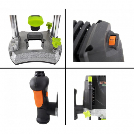 Masina frezat electrica STROMO SER2100, router lemn, 1200W, 30000 rpm + set accesorii [2]
