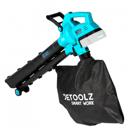 Agro & Zootehnie - Suflanta cu aspirator 40L pe acumulator Detoolz DZ-SE208, 2 x 18V, 230km/ora (fara acumulatori si incarcator)