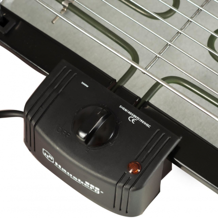 Gratar electric Hausberg HB530, 2000W , 48x35.5cm, Termostat, Negru [2]