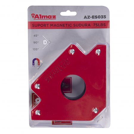 Suport magnetic sudura Almaz AZ-ES035, 75lbs, Rosu [1]