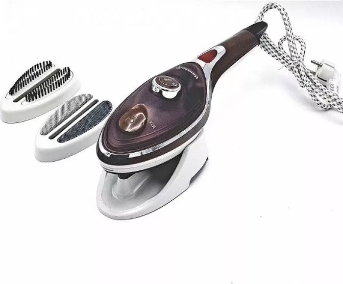 Fier de calcat vertical Hausberg HB7885, 1100W , Talpa ceramica, Accesoriu detasabil, 2 Perii, Mov [6]