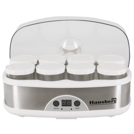Aparat de preparat iaurt Hausberg HB-2192, 50W, Display LED, 8 Recipiente 200ml [1]