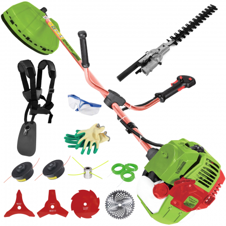 Motocositoare MegaGarden MGD 9600 Profesional, Accesoriu gard viu, 7.8CP, 14 accesorii incluse, benzina 2 timpi, 12.000RPM [0]