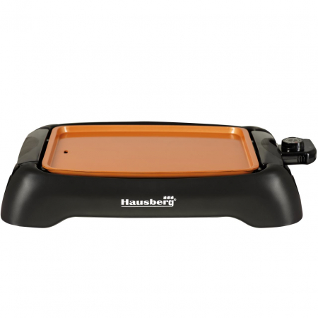 Gratar electric Hausberg HB535, 1250W, 46x31x75cm, fara fum, Negru/Maro [0]