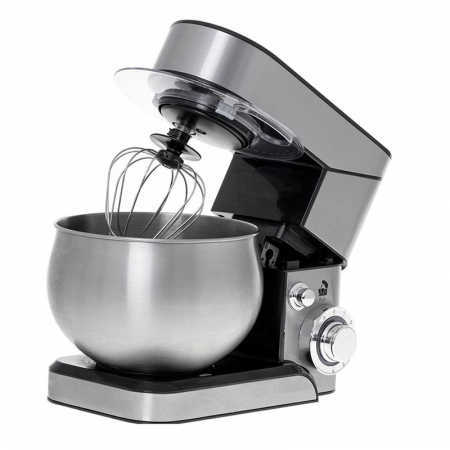 Mixer cu bol inox Voltz V51115F, 1600W, 6 viteze, Bol inox 5L, Tel/Carlig/Paleta/Spatula, Argintiu [2]
