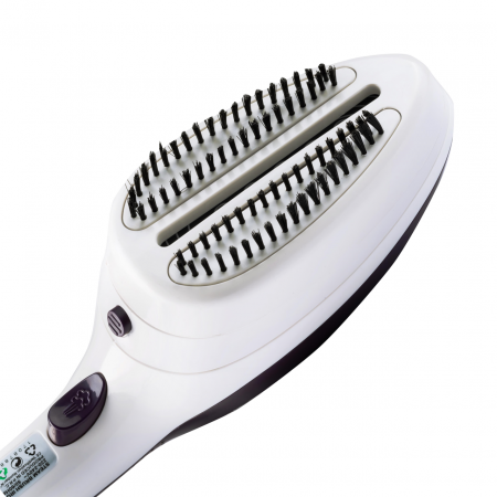 Fier de calcat vertical Hausberg HB7885, 1100W , Talpa ceramica, Accesoriu detasabil, 2 Perii, Mov [3]