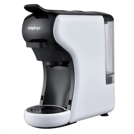 Espressor electric 3 in 1 cafea Zephyr ZP1171K, 1450W, 19bar, Capacitate rezervor 0.6L, Alb/Negru [0]