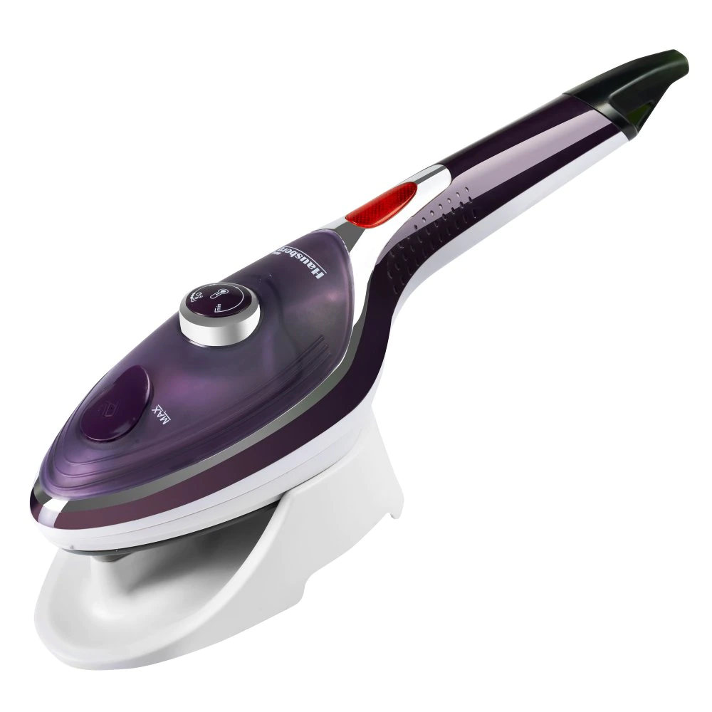 Fier de calcat vertical Hausberg HB7885, 1100W , Talpa ceramica, Accesoriu detasabil, 2 Perii, Mov [0]