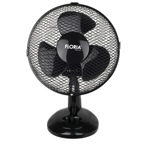 Ventilator Floria ZLN1211, 25W, Diametru 26cm, 2 Viteze, Oscilatie 90°, Negru [0]