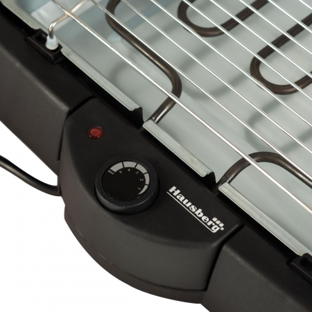 Gratar electric Hausberg HB523, 2000W , 50.5x36cm, Termostat, Negru [2]