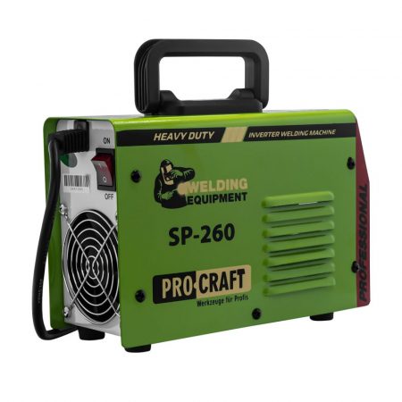 Invertor Sudura Procraft SP 260 Heavy Duty, Masca automata cu cristale lichide, 260A, Diametru electrod 1.5-4.0mm [4]