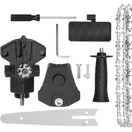 Adaptor tip minifierastrau (drujba), pentru bormasina, multifunctional, portabil, lama si lant 6” [5]