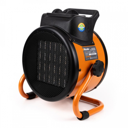 Climatizare - Aeroterma electrica Kzubr KEFH-2000 K11121, 2KW/2000W, 3 trepte putere, Flux de aer 250 m³/h, Termostat